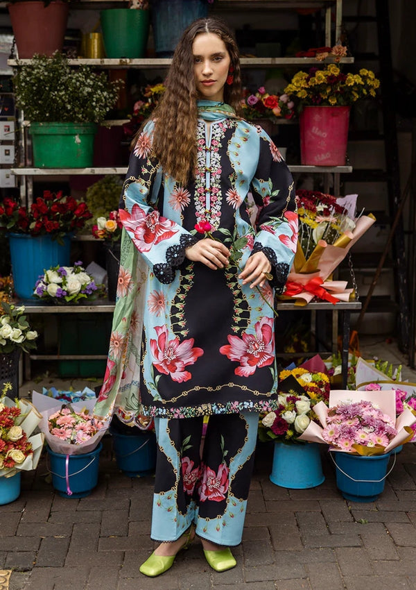 Digital Print Lawn 3-Piece Set – Bana Dora Voile Dupatta