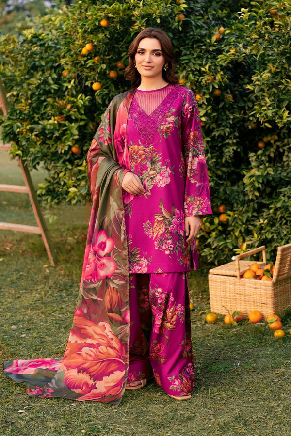 Digital Lawn Bana Dora 3-Piece Set – Bana Dora Prints with Voile Zari Dupatta