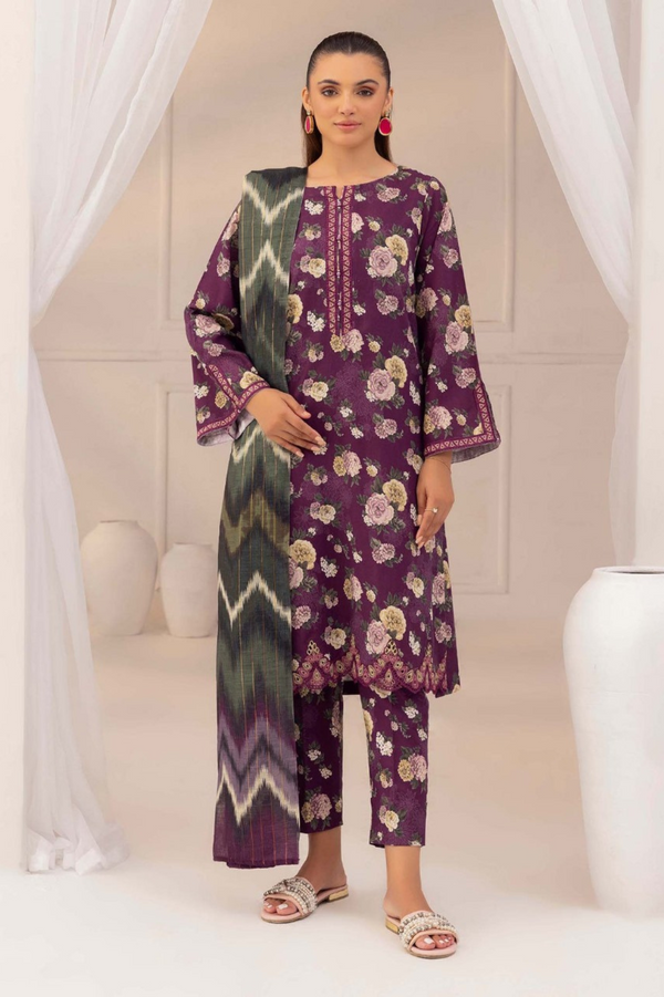 Digital Lawn Bana Dora 3-Piece Set – Bana Dora Prints with Voile Dupatta
