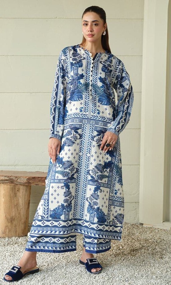 DIGITAL PRINT 3PC SILK UNSTITCHED SUIT 13