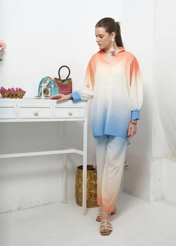 DIGITAL PRINT 3PC SILK UNSTITCHED SUIT 32