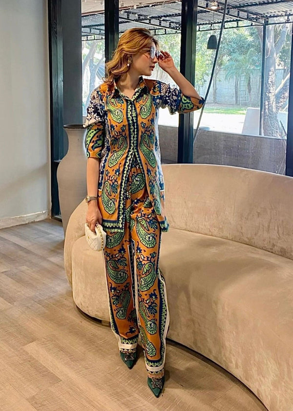 DIGITAL PRINT 3PC SILK UNSTITCHED SUIT 27