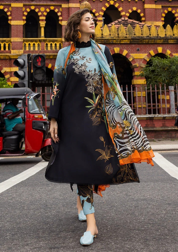 Digital Print Lawn 3-Piece Set – Bana Dora Voile Dupatta