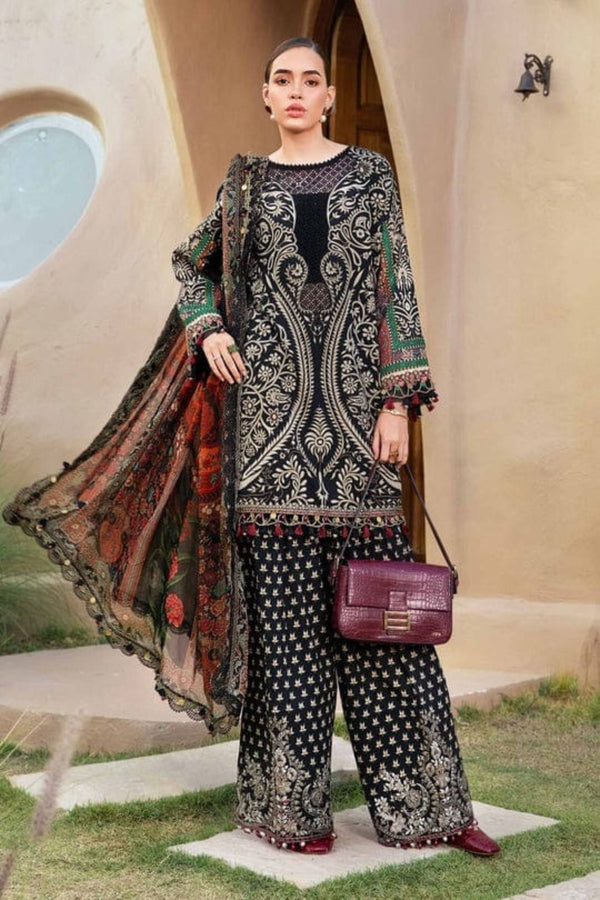Digital Lawn 3-Piece Print Set with Bana Dora Voile Dupatta