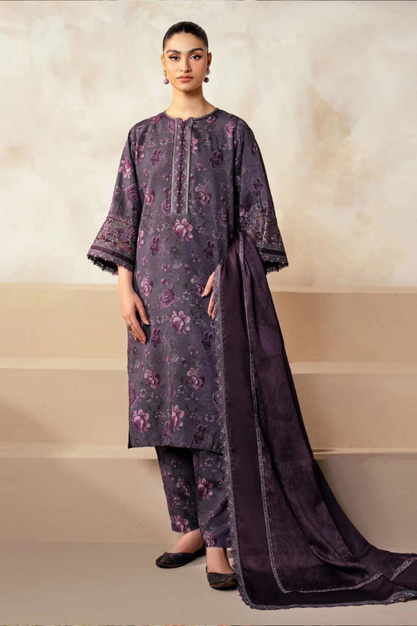 Digital Lawn 3-Piece Set – Bana Dora Prints with Voile Zari Dupatta