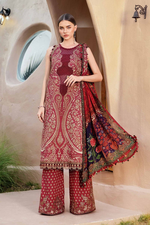 Digital Lawn 3-Piece Print Set with Bana Dora Voile Dupatta