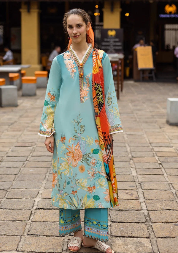 Digital Print Lawn 3-Piece Set – Bana Dora Voile Dupatta