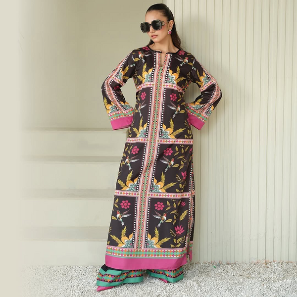 DIGITAL PRINT 3PC SILK UNSTITCHED SUIT 09