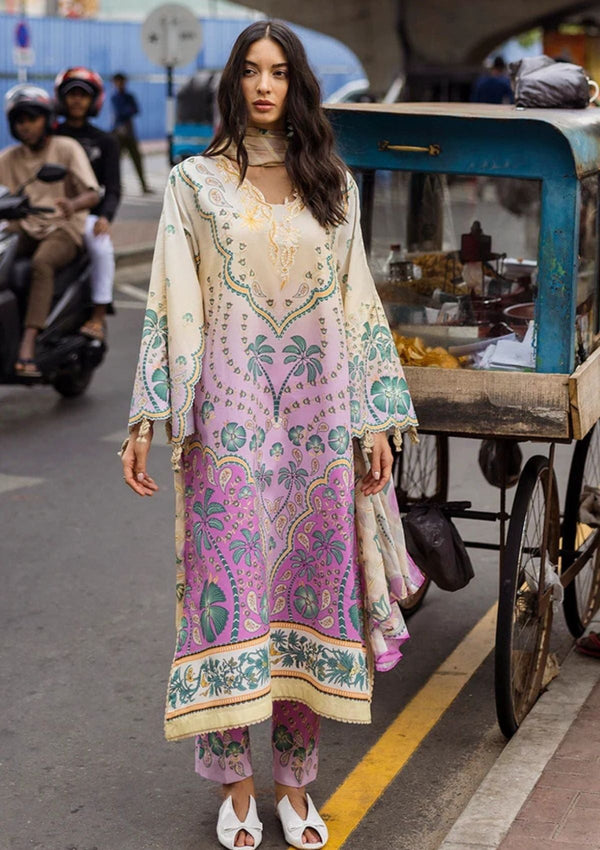 Digital Print Lawn 3-Piece Set – Bana Dora Voile Dupatta