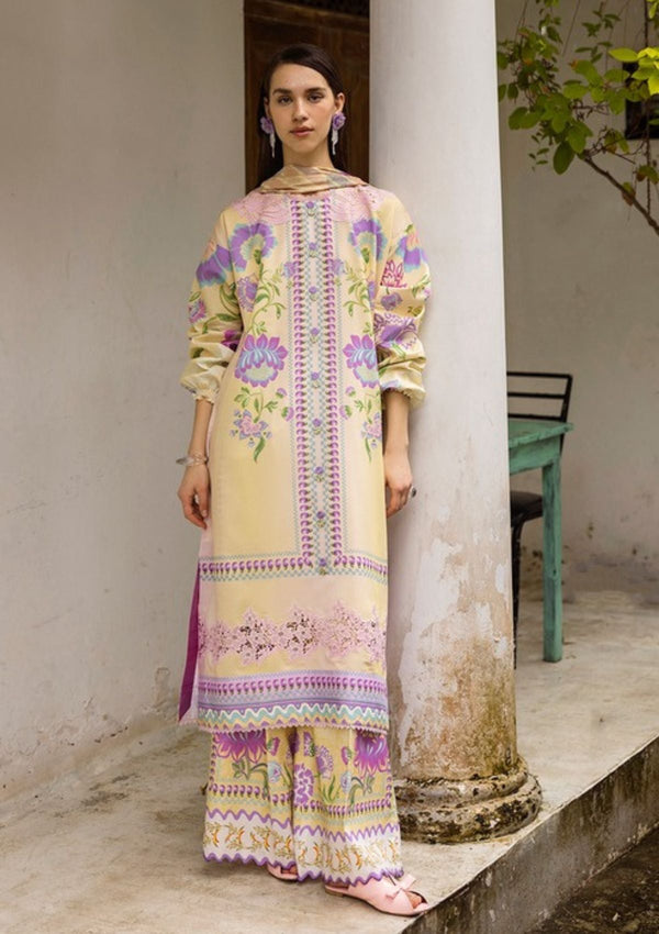 Digital Print Lawn 3-Piece Set – Bana Dora Voile Dupatta