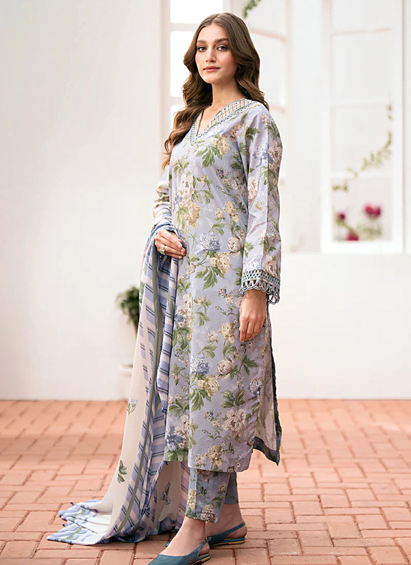 Digital Print Linen Allover 3 Piece