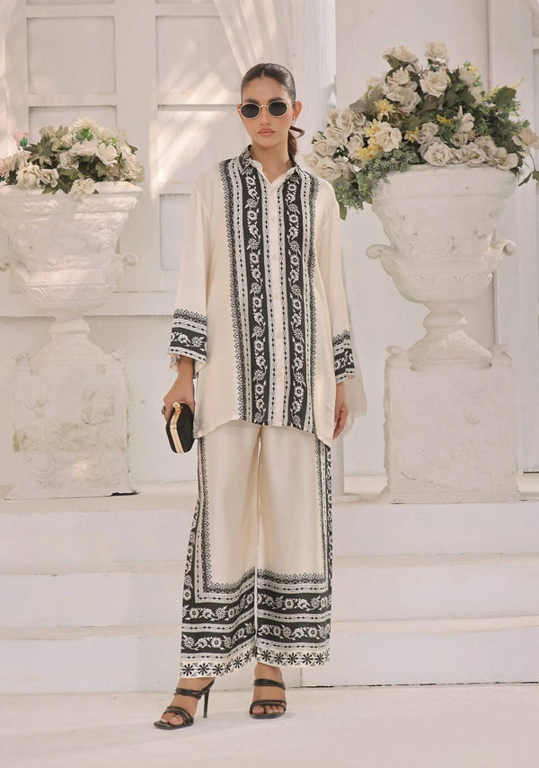 Digital Lawn 3-Piece Set – Bana Dora Prints with Voile Dupatta